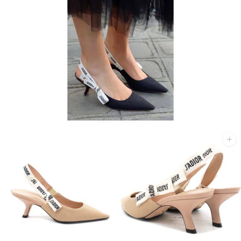 JA DIOR Sling Back Pumps Kitten Heel