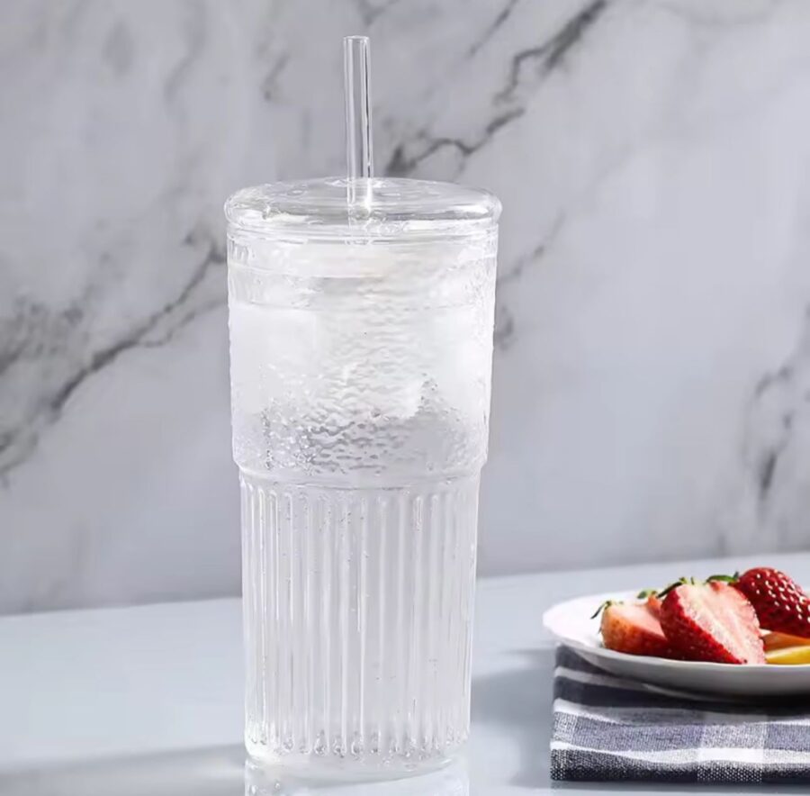 GlassTumbler with Straw
