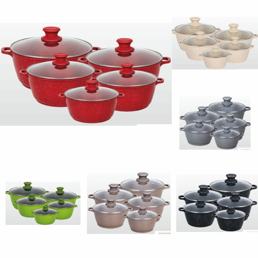 10pc Marble cooking pots