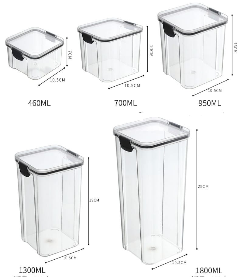 5pc Airtight Food Storage Containers