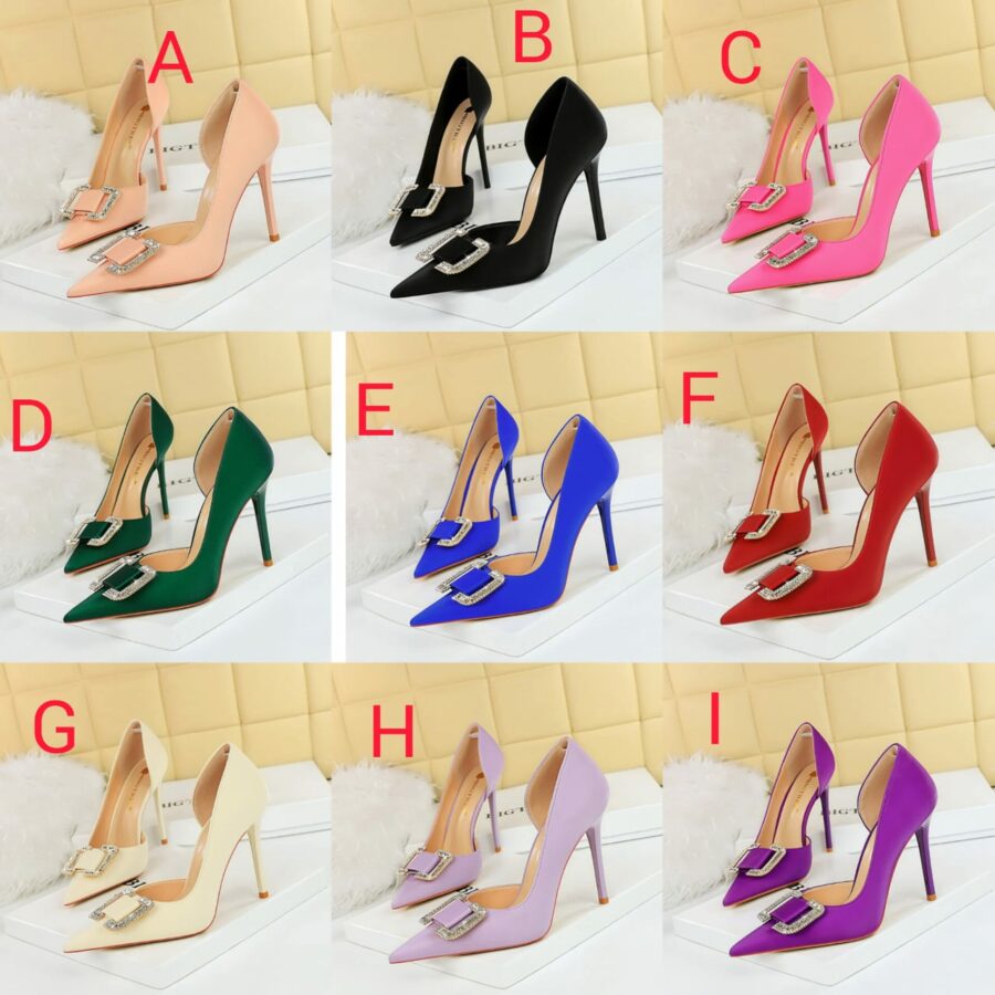 Crystal Buckle Pumps