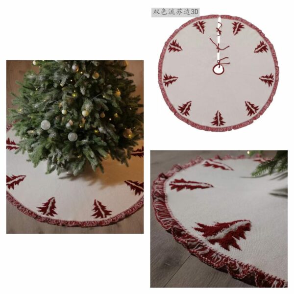 Knitted Christmas tree skirt