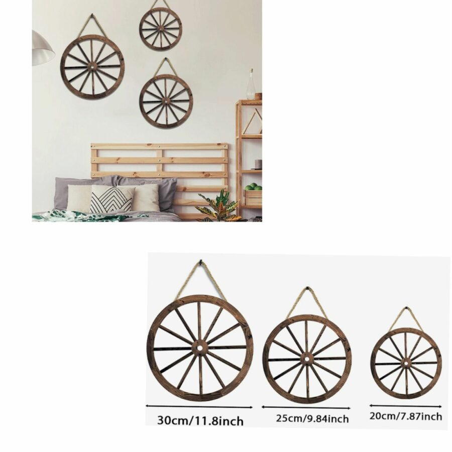 Wagon wheel wall decor