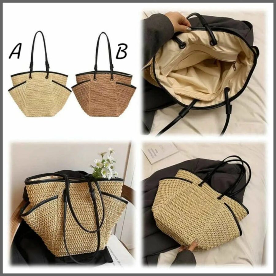 STRAW WOOVEN TOTE BAG