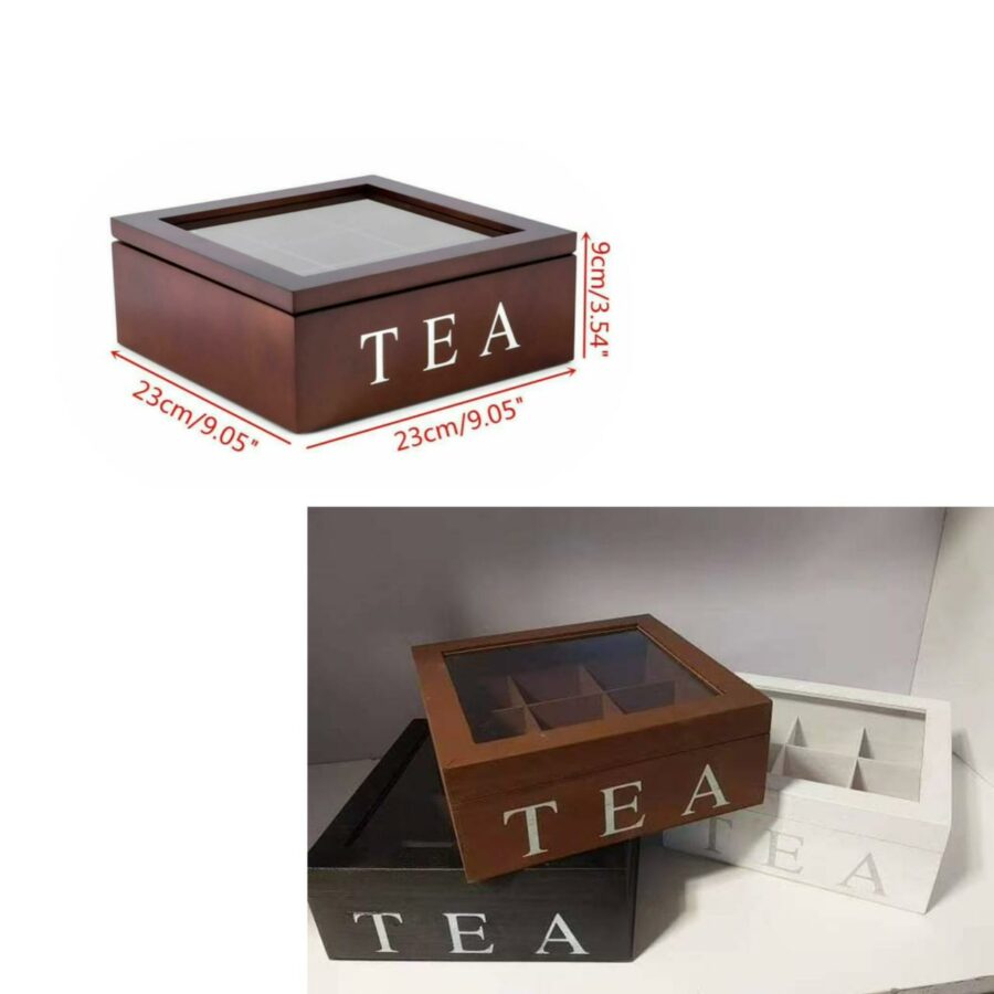 Bamboo tea bag organizer