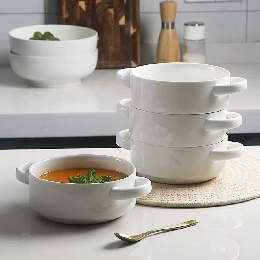 Soup bowls with handles