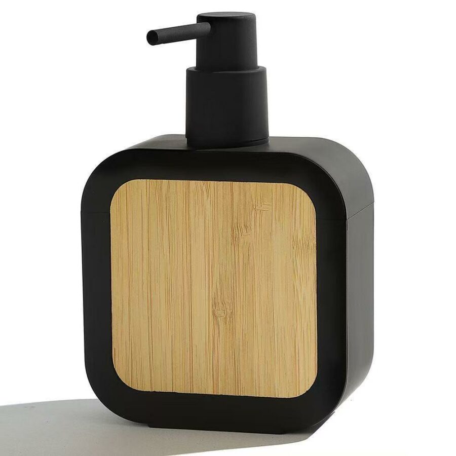 Soap dispenser with a bamboo top