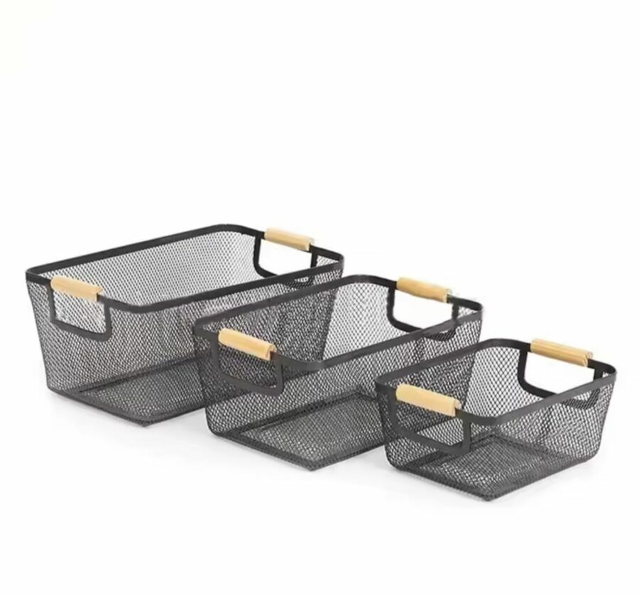 3pc Metal mesh container
