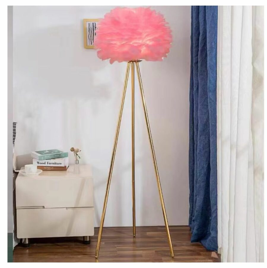 Modern feather floor lamp