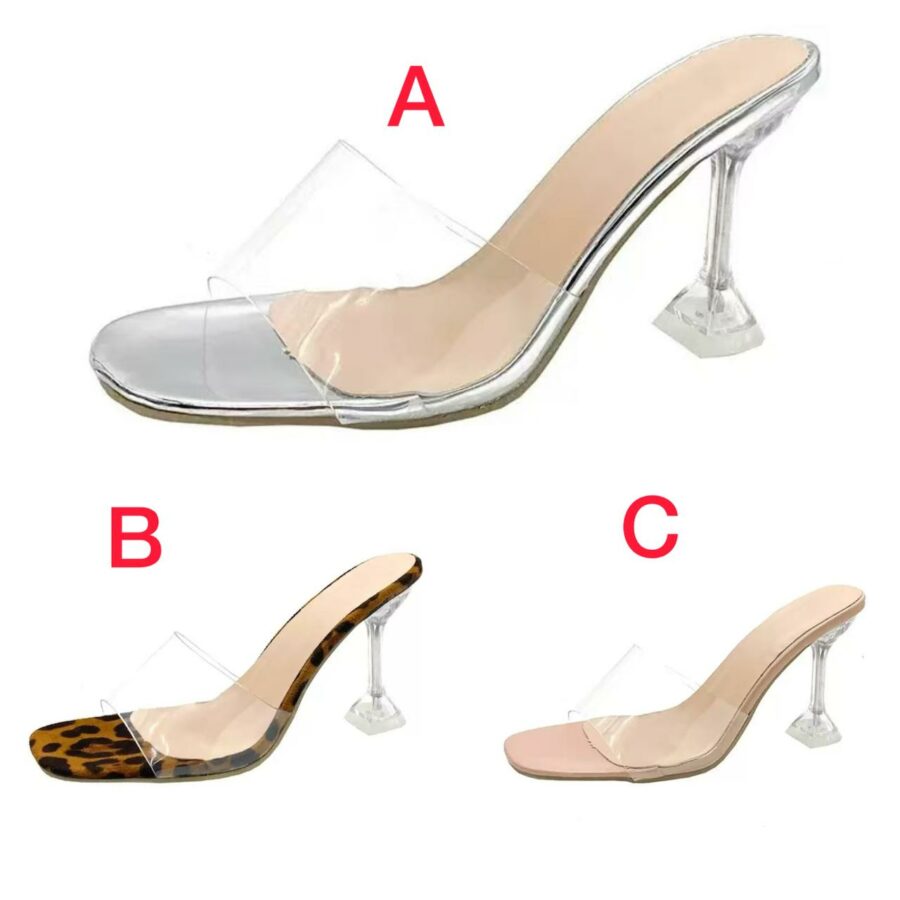 Clear heels