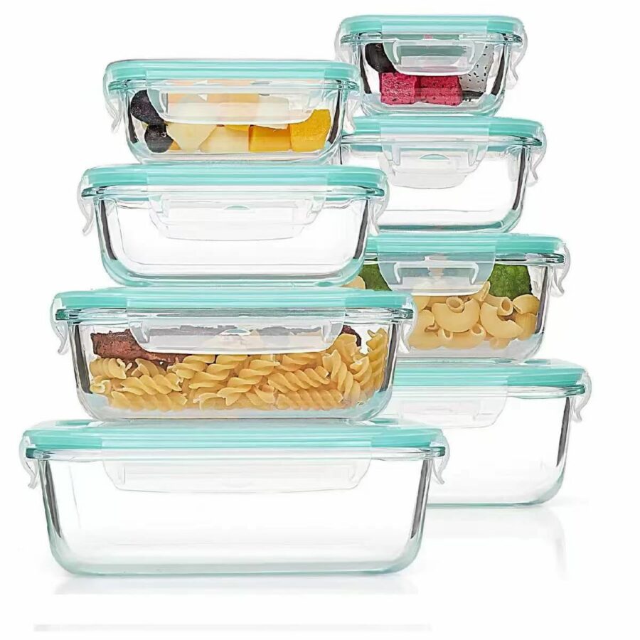 8pc glass storage container