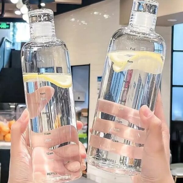 Clear water bottle