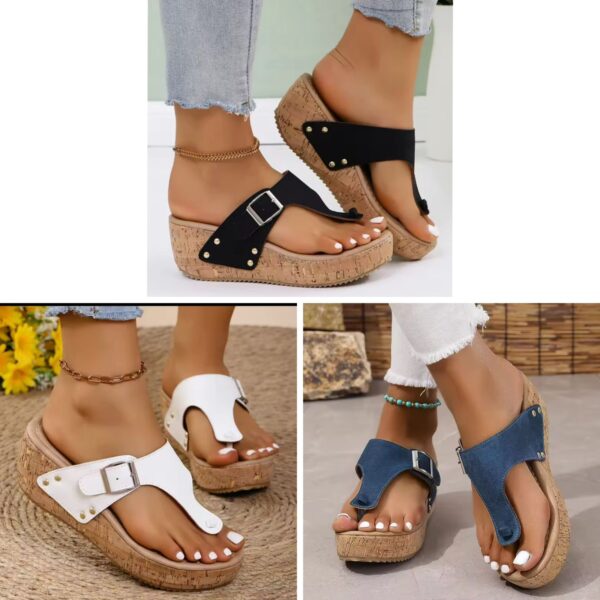 Clip Toe wedge sandal