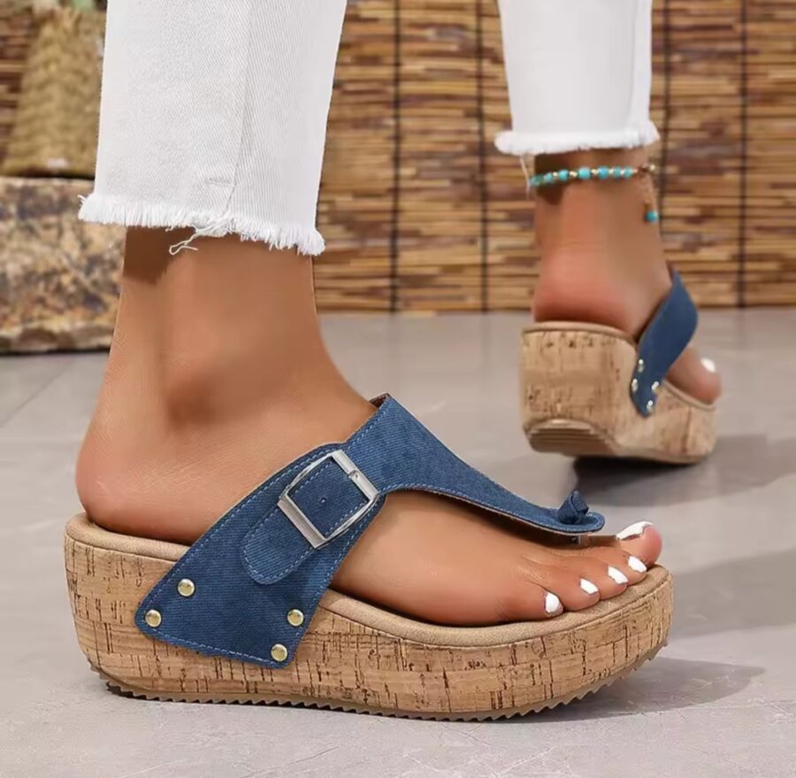 Clip Toe wedge sandal