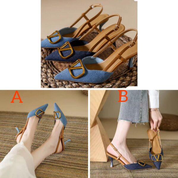 Gravani denim heels