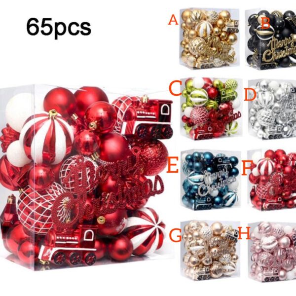 65pc Christmas tree ornaments set