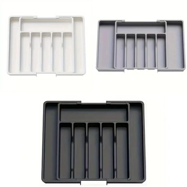 Expandable Plastic Cutlery Organizer