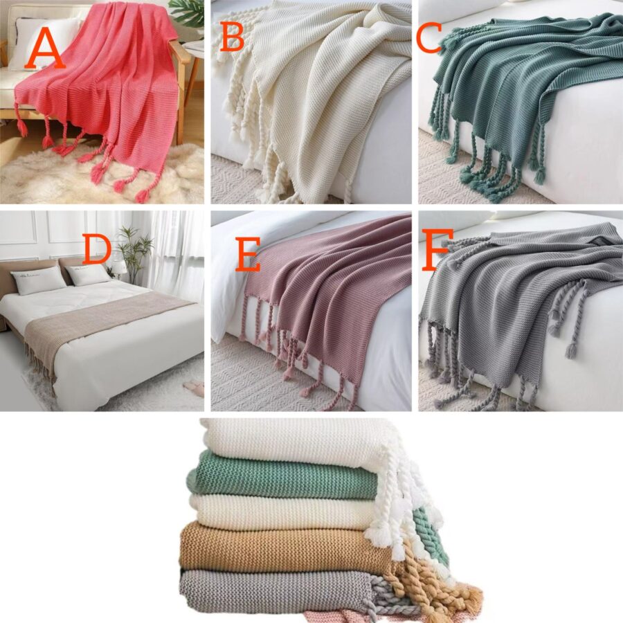Whimsy Knit throw blanket