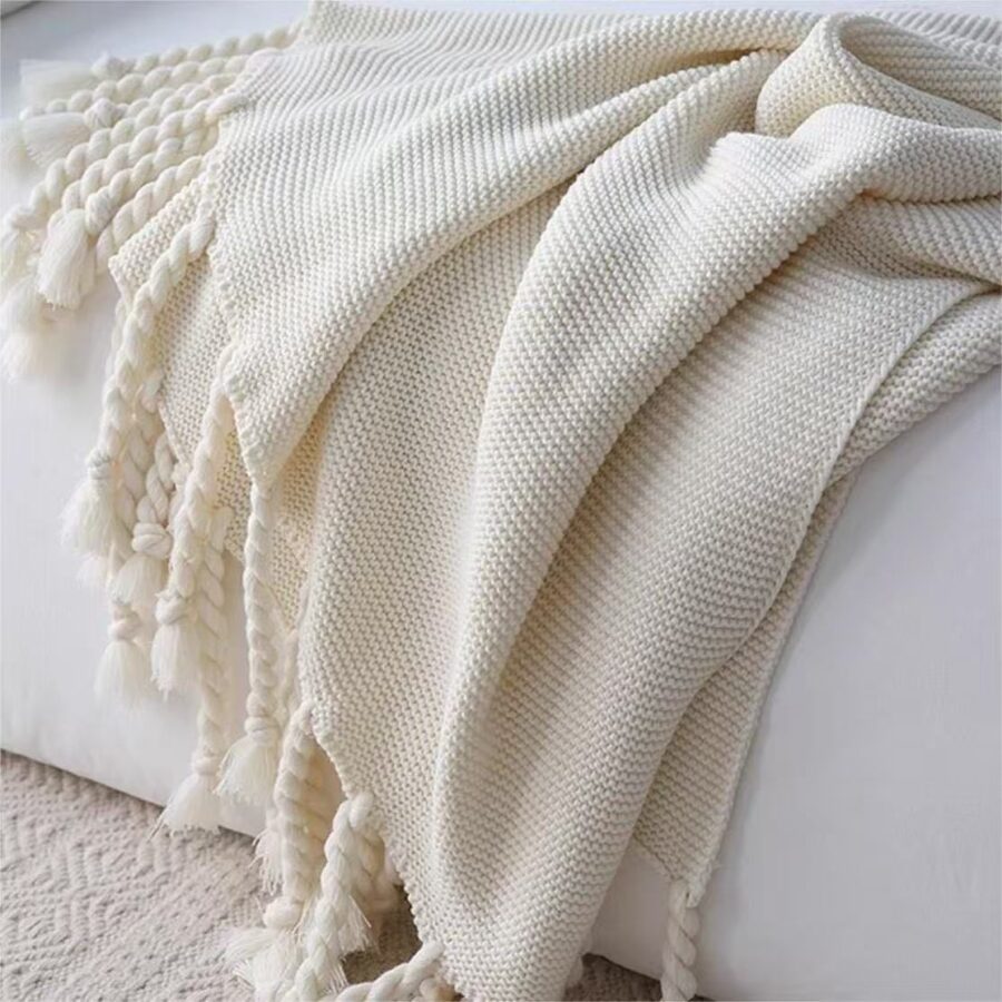 Whimsy Knit throw blanket