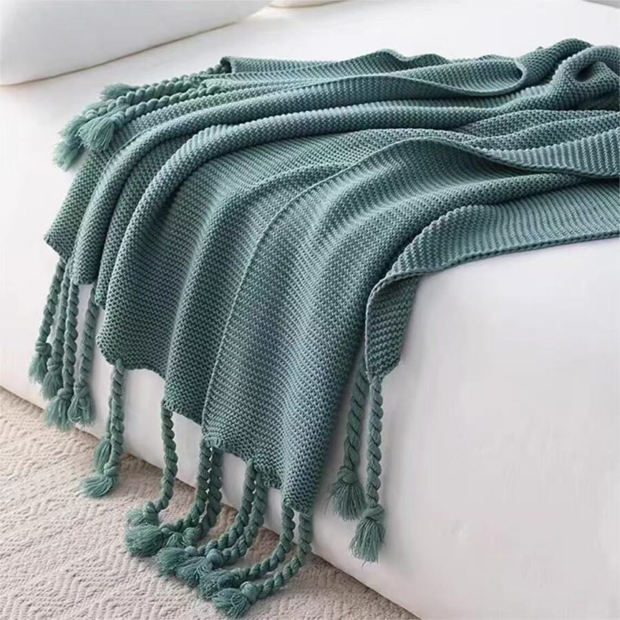 Whimsy Knit throw blanket