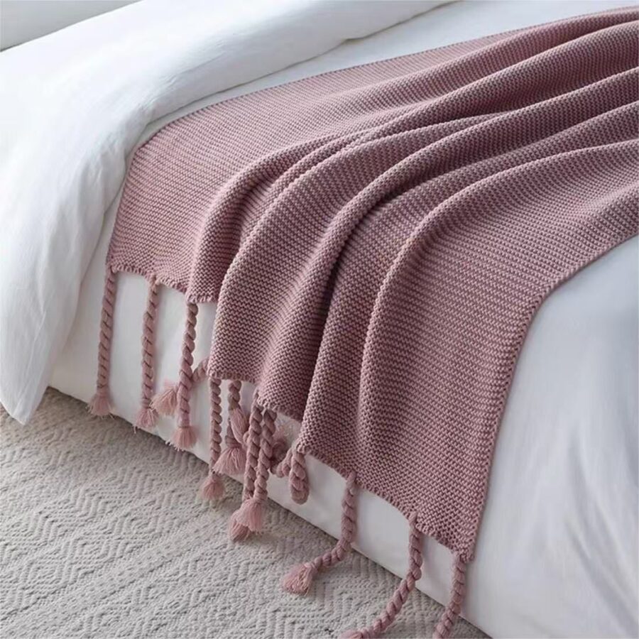 Whimsy Knit throw blanket