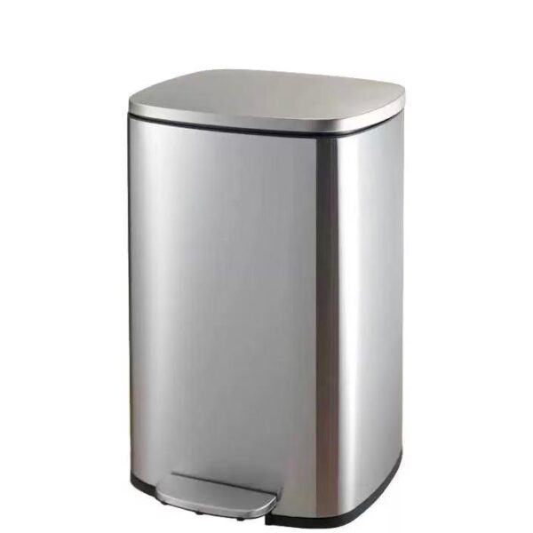Steel pedal trash bin