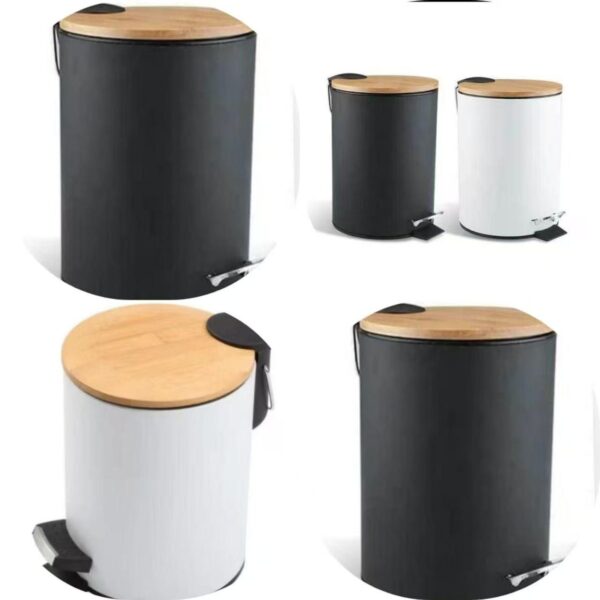Wooden Flip trash can