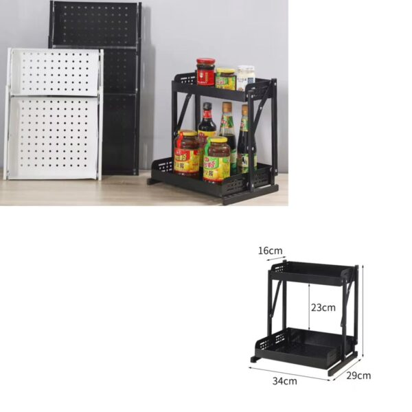 Foldable kitchen spice rack