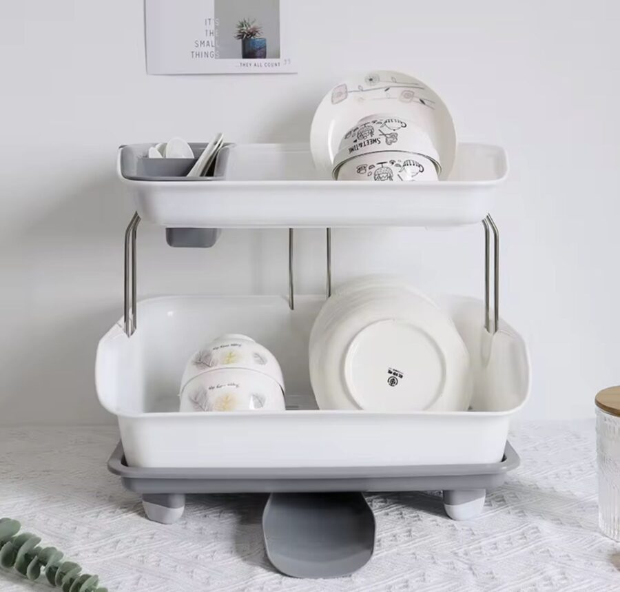 2 tier plastic dish rack – Elite Luxe