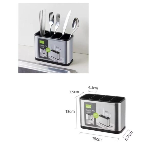 Stainless steel cutlery holder
