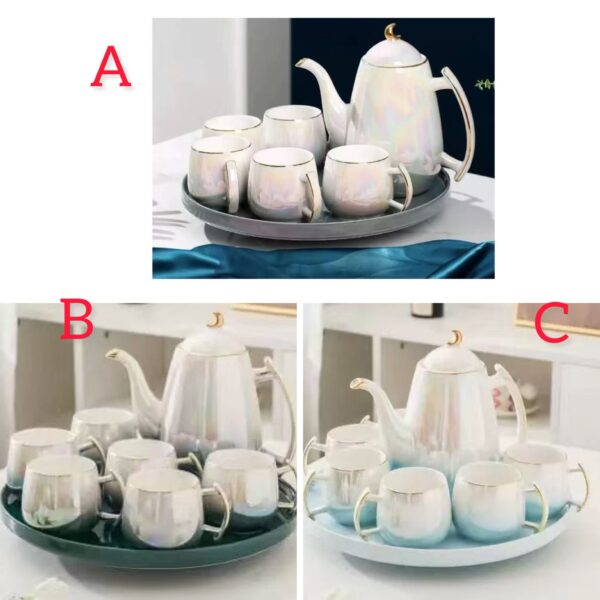 8pc ceramic tea set