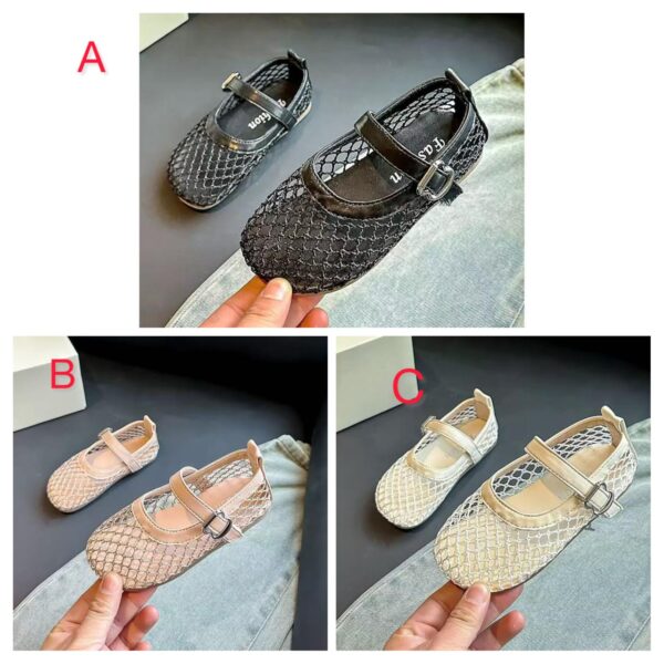 Kids mesh ballet shoes