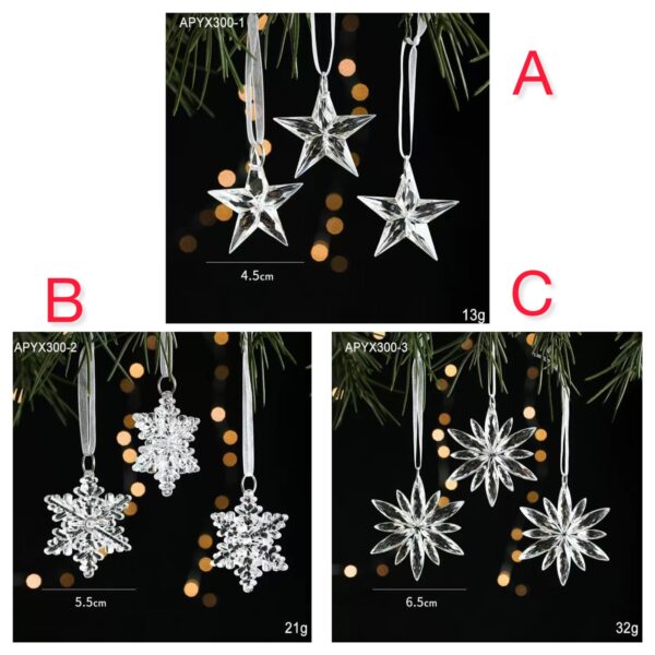 Acrylic snowflakes ornaments