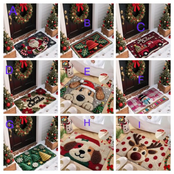 Christmas themed door mats